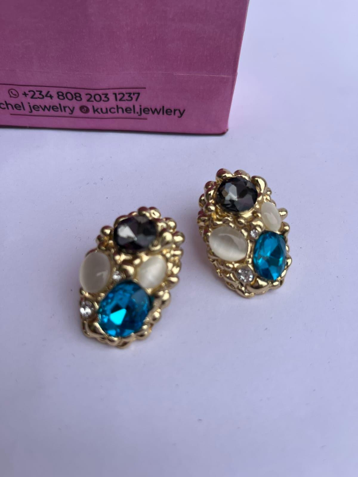 Multicolor Gemstone Fashion Earrings