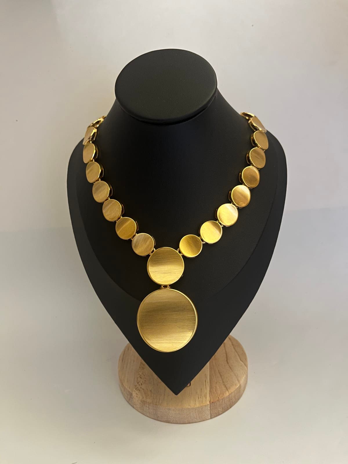 Gold necklace and earring complete set